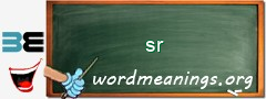 WordMeaning blackboard for sr